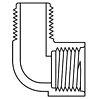 1/2 PVC 40 MPT X FPT 90 - - Pressure